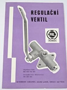 PAL autobrzdy - regulační ventil - 1973