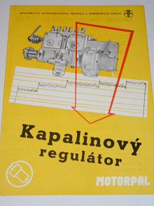 Motorpal - kapalinový regulátor omezovací typu RHN2R pro vstřikovací čerpadla velikosti R