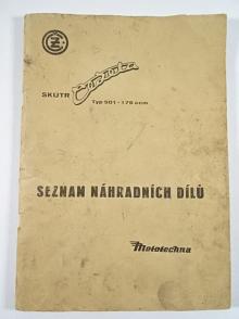 ČZ - Skútr Čezeta Typ 501 - 175 ccm - seznam náhradních dílů - Mototechna