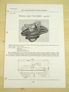 Přívěsný vozík Velorex - typ 560 - katalogový list - 1960 - JAWA 250, 350