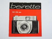 Beirette 24 x 36 mm - fotoaparát - prospekt - Kamerafabrik Woldemar Beier KG - 1968