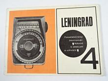 Leningrad 4 - fotoelektrický osvitoměr - návod k obsluze a užívání