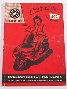 ČZ - skútr Čezeta typ 502/00, 502/01 - 175 ccm - popis a jízdní návod - 1961
