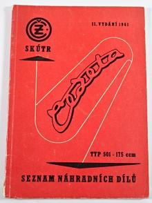 ČZ 175 typ 501 skútr Čezeta - 1961 - seznam náhradních dílů