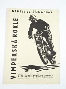 Vimperská rokle - terénní závod motocyklů - 27. října 1963 - Vimperk - program