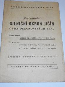 Jičín - Cena Prachovských skal - 1957 - program