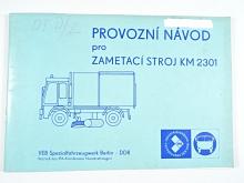 IFA W 50 L/KM 2301 - provozní návod pro zametací stroj Km 2301 - 1983