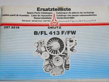 Deutz B/FL 413 F/FW - Ersatzteilliste - 1982