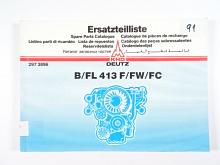 Deutz B/FL 413 F/FW/FC - Ersatzteilliste - 1987