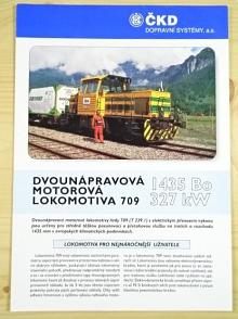 ČKD - dvounápravová motorová lokomotiva 709 - 1435 Bo - 327 kW - prospekt