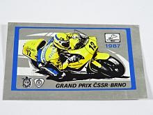 Grand Prix ČSSR - Brno - 1987 - samolepka