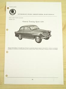 Škoda Octavia Touring Sport 1200 - katalogový list - 1965