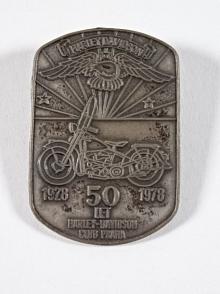 Harley - Davidson Club Praha - 50 let -  1928 - 1978 - odznak