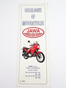 JAWA 350-638, 639, 640, 593, 585, 586 - prospekt - 1995 - Catalogue of Motorcycles JAWA