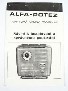 Alfa - Potez - naftová kamna model 332 - návod na instalování a správnému používání