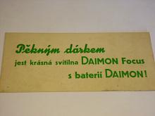 Pěkným dárkem jest krásná svítilna Daimon Focus - papírová reklama