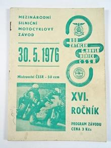 300 zatáček Gustava Havla - Hořice - 30. 5. 1976 - program