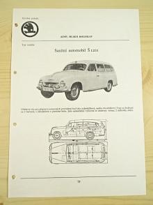 Škoda 1201 sanitní automobil - katalogový list - 1960