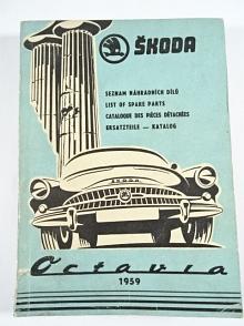 Škoda Octavia - seznam náhradních dílů - 1959 - Motokov