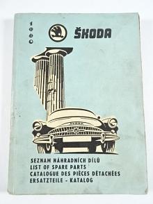 Škoda Octavia - seznam náhradních dílů - 1960 - Motokov