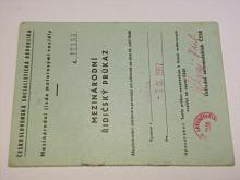 Mezinárodní řidičský průkaz - 1962