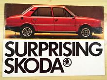 Škoda - Surprising Skoda - Škoda 105 S, 105 L, 120 L, 120 LE, 120 LS, 120 LSE, 110 R Coupe - prospekt - Skoda Great Britain