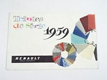 Renault - Teintes de serie 1959 - Frégate, Manoir, Domaine, Dauphine, Dauphinoise, 4 CV - prospekt