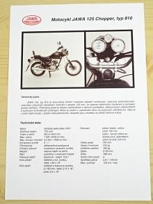 JAWA 125 Chopper, typ 810 - prospekt