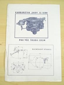 Jikov 32 SEDR - 3234 - karburátor - Škoda 1203 M - prospekt