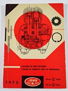 JAWA 250/559/04, 350/360/00 - 1972 - catalogue de pieces detachees - catálogo de repuestos para las motocicletas