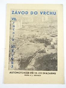 Závod do vrchu - VII. ročník - 20. X. 1963 - Praha 6 - program