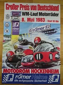 Grosser Preis von Deutschland WM-Lauf Motorräder 8. Mai 1983 - Motodrom Hockenheim - plakát