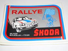 Rallye Škoda - Mladá Boleslav - ČSSR - 1984 - samolepka