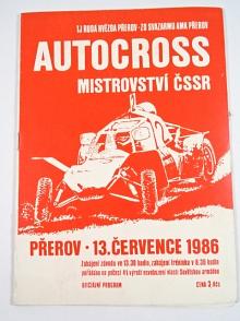 Autocross - Mistrovství ČSSR - Přerov - 13. července 1986 - program