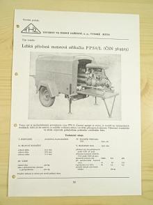 THZ - lehká přívěsná motorová stříkačka PPS 8/L - katalogový list - 1960