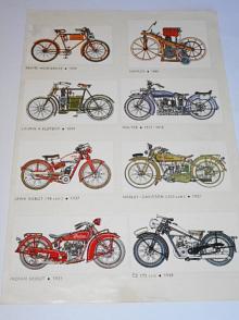 Staré motocykly - Jiří Tesař - obtisky - 1979 - Jawa, ČZ, Indian, Harley, Walter, Laurin a Klement