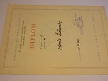 Gottwaldov - III.ročník cestovní a orientační soutěže - 1961 - diplom