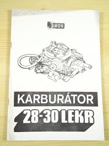 Jikov 28-30 LEKR - karburátor - Škoda Favorit - popis, dílenská příručka, seznam součástí