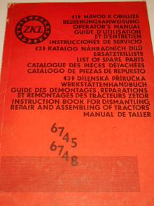 Zetor 6745, 6748 - návod, katalog dílů, dílenská příručka - doplněk