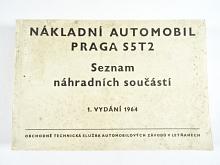 Praga S5T 2 - seznam náhradních součástí - 1964