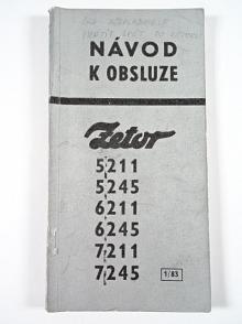 Zetor 5211, 5245, 6211, 6245, 7211, 7245 - návod k obsluze - 1983