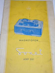 Tesla magnetofon Sonet ANP 201 - popis, návod na obsluhu