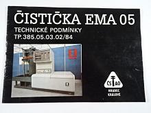 Čistička EMA 05 - technické podmínky - ČSAO Hradec Králové - 1984