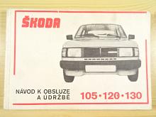Škoda 105, 120, 130 - návod k obsluze a údržbě - 1986