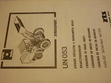 ZTS - UN 053 - katalóg súčiastok a náhradných dielov - 1985