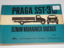 Praga S5T-3 - seznam náhradních součástí - 1967
