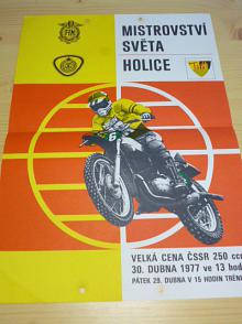 Holice - Mistrovství světa 250 ccm - 1977 - motokros - plakát