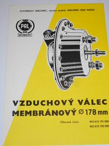 PAL autobrzdy - vzduchový válec membránový průměr 178 mm - 1972