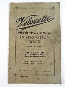 Velocette - Models MOV & MAC - Instruction Book - 1938