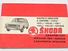 Škoda 105, 120 - návod k obsluze a údržbě - 1981